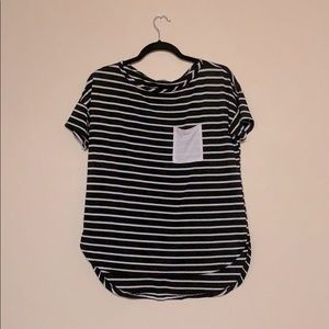 Striped High-Low T-shirt